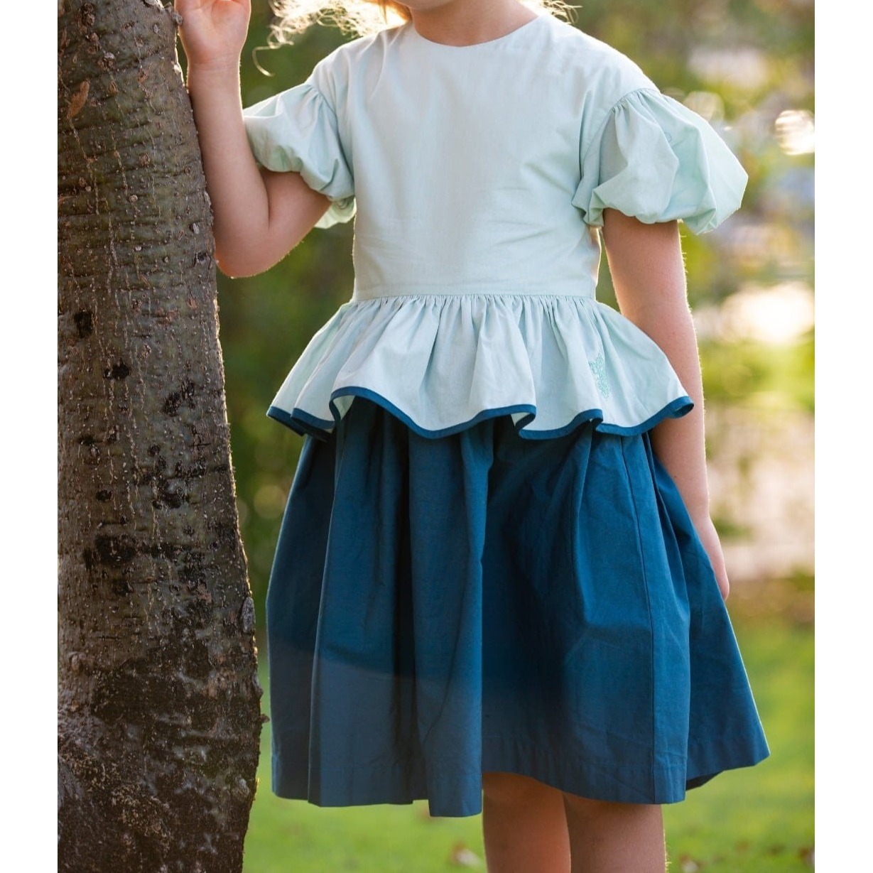 The Middle Daughter Girl's 'Pep Talk' Ice Cube & Riviera Blue Dress 11 + 12 Yrs